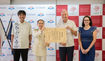 OIST receives commendation from Commandant of Japan Coast Guard