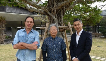 Prof. Timothy Ravasi, Prof. Noriyuki Satoh, and Shimon Sato lead the Coral Project at OIST