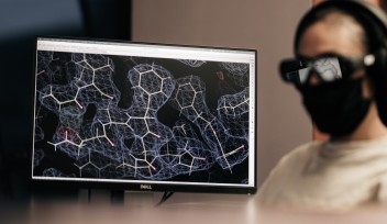 electron density on a computer screen