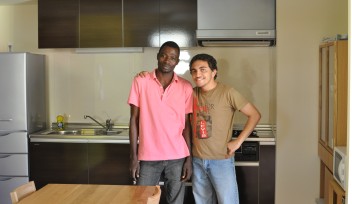 Students Mohamed Abdelhack and Adewale Olamoyesan