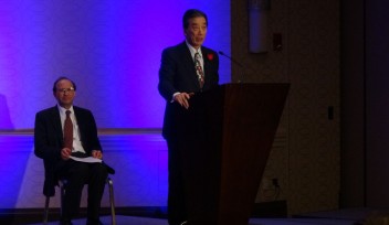 OIST Board of Governors member Kiyoshi Kurokawa at the 2013 AAAS