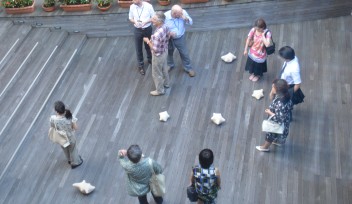 Outdoor exhibits at the OPUA Art Exhibition “A Crossing of Minds”, 28 June 2013