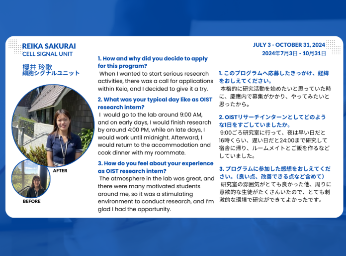 Keio Ri Testimonial by Reika Sakurai