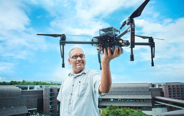 Prof Bandi with Drone