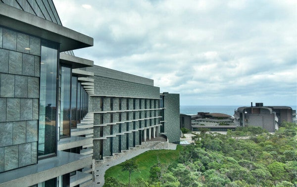 OIST building with glass windows