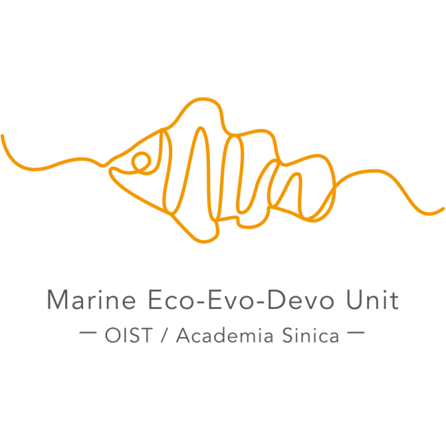 logomark of Marine Eco-Evo-Devo Unit, OIST