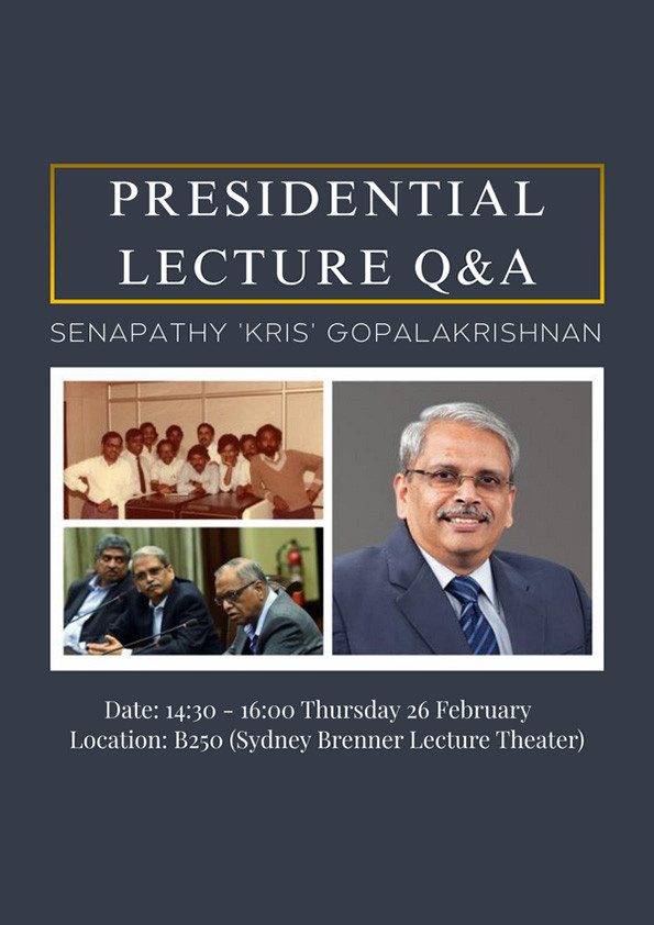 Presidential Lecture Q and A by Kris Gopalakrishnan